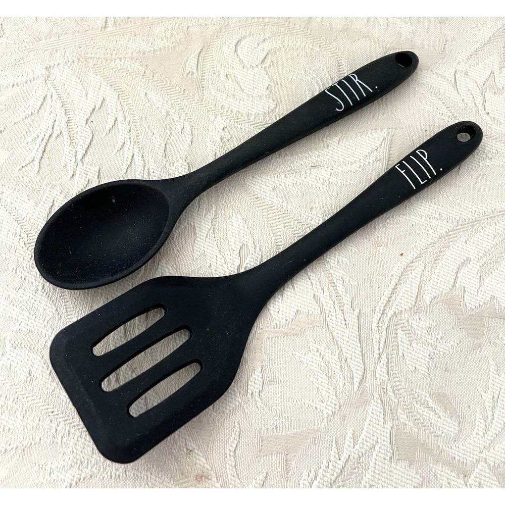 Rae Dunn Mini Kitchen Utensils Lil Dad Kitchen Flip Stir Spatula Turner Spoon 8"